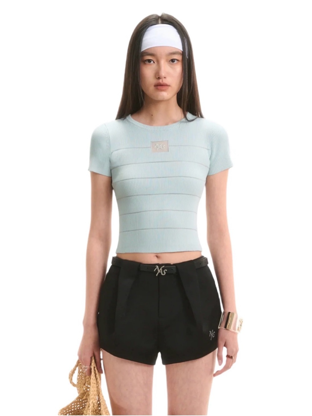 NAWS (NOTAWEAR) BLUE 3-CARAT ICE-KNIT TEE